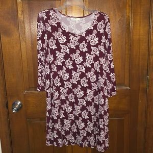 Burgundy dress